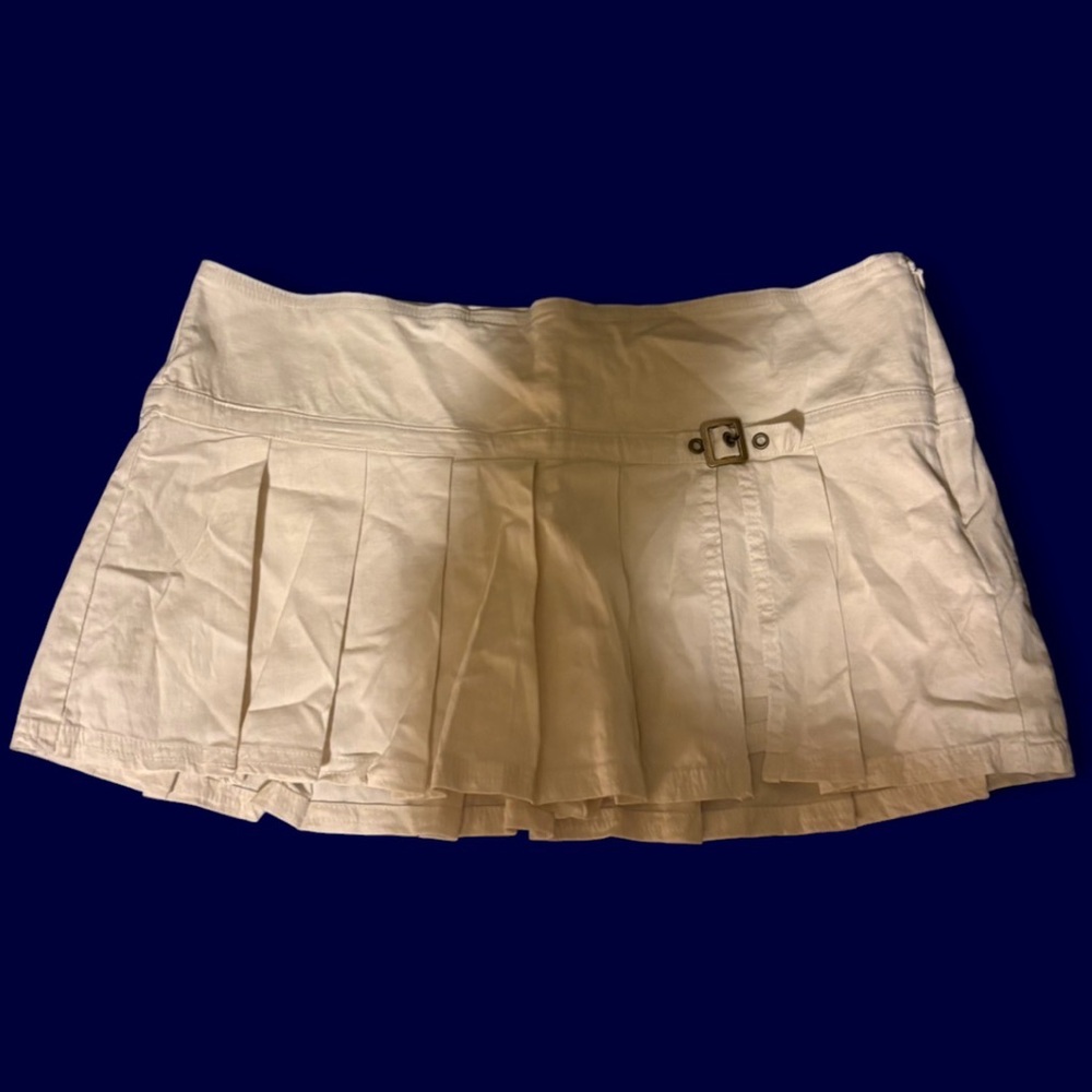 Urban Outfitters White Pleated Mini Skirt